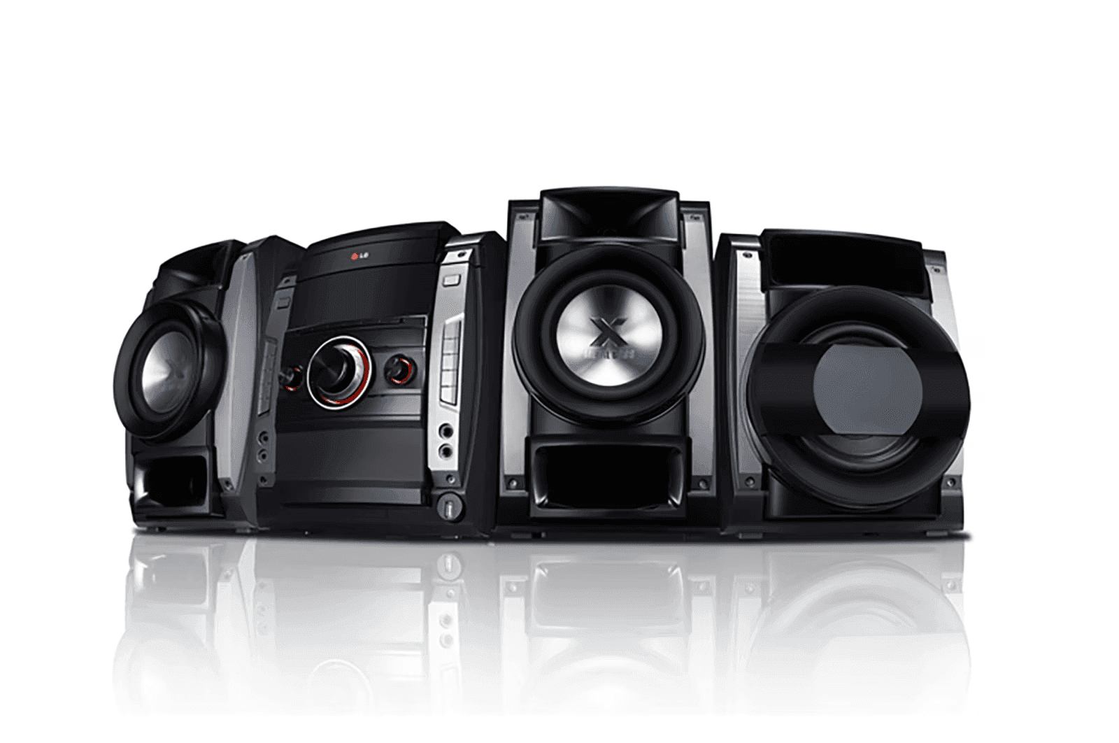 515 Watts RMS, 3CD/DVD Tray, X-Metal Speaker, Auto DJ, USB Direct Recording, Karaoke Function XBOOM